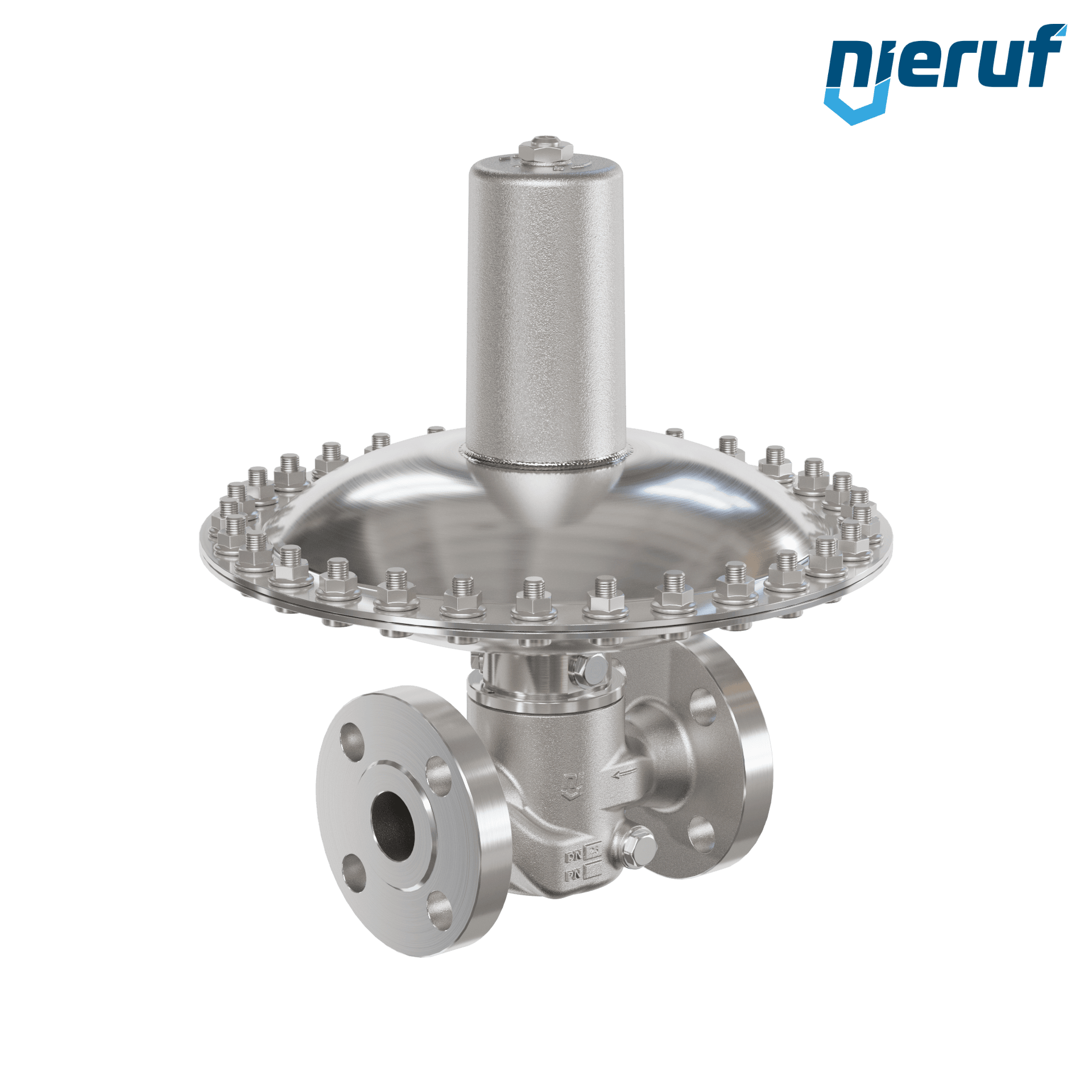 Reductor de presión de milibares DN25 DM23 Brida ANSI 150 Acero inoxidable FKM 150 - 500 mbar
