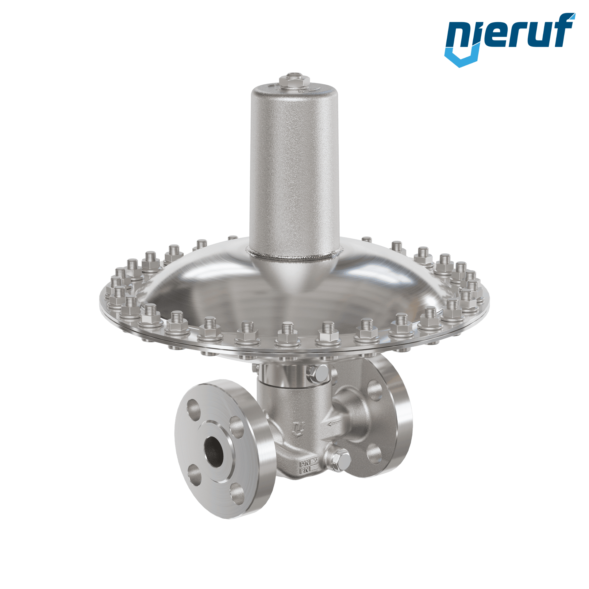 Reductor de presión de milibares DN20 DM23 Brida ANSI 150 Acero inoxidable FKM 50 - 200 mbar