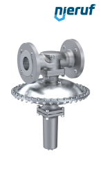 Regulador de presión mbar DN50 DM24 Brida DIN EN 1092 Acero inoxidable EPDM 50 - 200 mbar