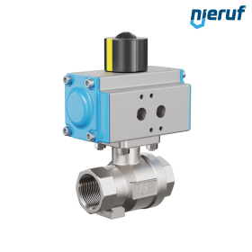 Pneumatischer-Kugelhahn DN25 - 1" Zoll Drehantrieb doppeltwirkend PK02