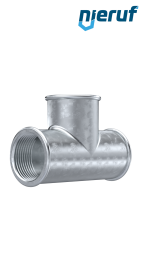 Tempergussfitting T-Stück Nr. 130, DN25 - 1" Zoll verzinkt