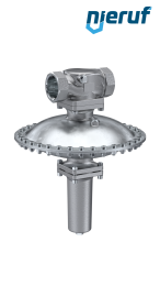 Reductor de presión de baja presión DN40 DM24 rosca hembra acero inoxidable EPDM 50 - 200 mbar